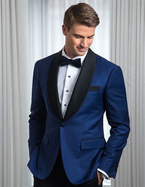 dark blue tuxedo suit.